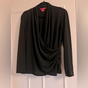 Elegant Black Drape Top